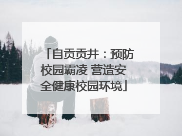 自贡贡井：预防校园霸凌 营造安全健康校园环境