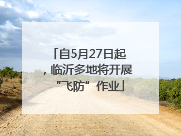 自5月27日起，临沂多地将开展“飞防”作业