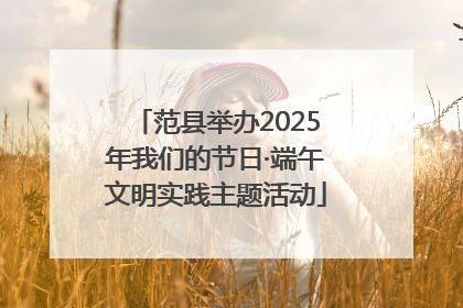 范县举办2025年我们的节日·端午文明实践主题活动