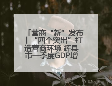 营商“新”发布丨“四个突出”打造营商环境 辉县市一季度GDP增长6.9% 36个重点项目落地