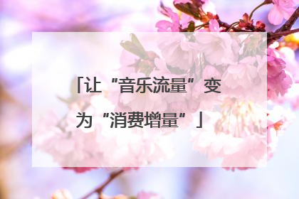 让“音乐流量”变为“消费增量”