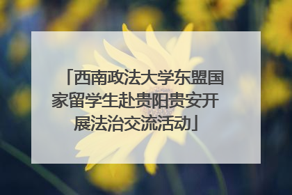 西南政法大学东盟国家留学生赴贵阳贵安开展法治交流活动
