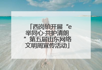 西岗镇开展“e举同心·共护清朗”第五届山东网络文明周宣传活动