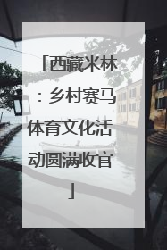 西藏米林：乡村赛马体育文化活动圆满收官