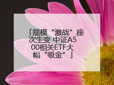 规模“激战”座次生变 中证A500相关ETF大幅“吸金”