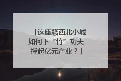 这座赣西北小城如何下“竹”功夫撑起亿元产业？