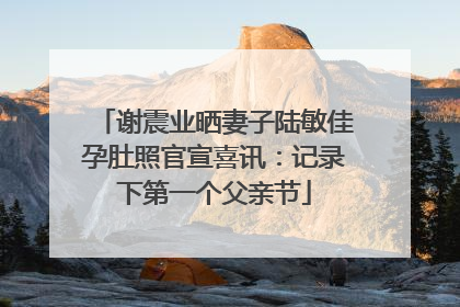 谢震业晒妻子陆敏佳孕肚照官宣喜讯：记录下第一个父亲节