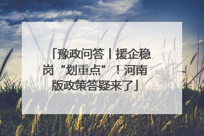豫政问答丨援企稳岗“划重点”！河南版政策答疑来了
