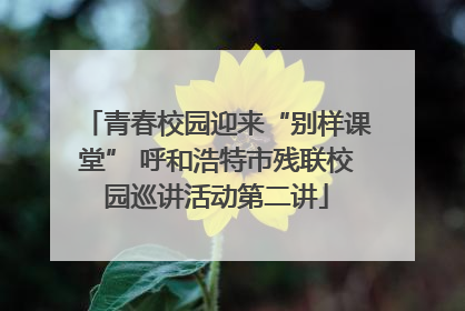 青春校园迎来“别样课堂” 呼和浩特市残联校园巡讲活动第二讲