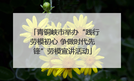 青铜峡市举办“践行劳模初心 争做时代先锋”劳模宣讲活动