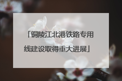 铜陵江北港铁路专用线建设取得重大进展