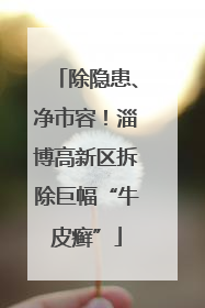 除隐患、净市容！淄博高新区拆除巨幅“牛皮癣”