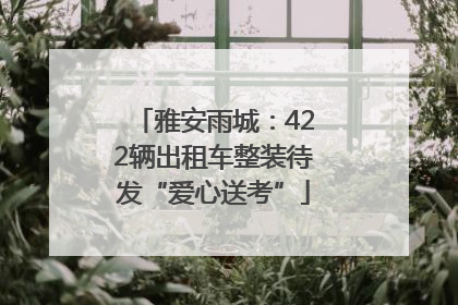 雅安雨城：422辆出租车整装待发“爱心送考”