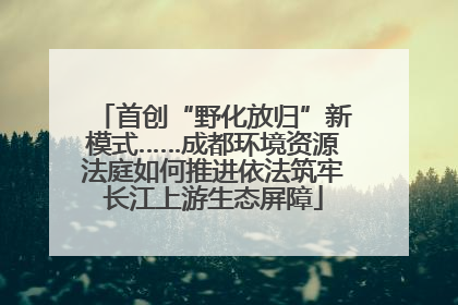 首创“野化放归”新模式……成都环境资源法庭如何推进依法筑牢长江上游生态屏障