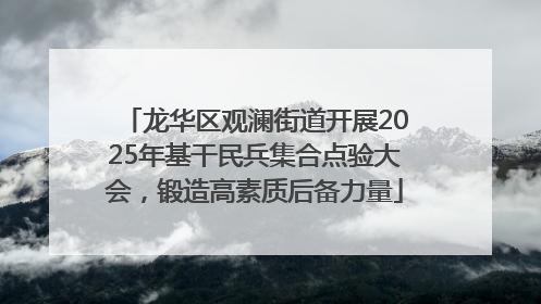 龙华区观澜街道开展2025年基干民兵集合点验大会，锻造高素质后备力量