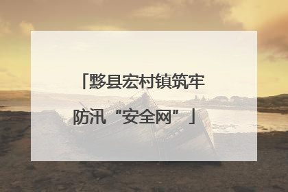 黟县宏村镇筑牢防汛“安全网”