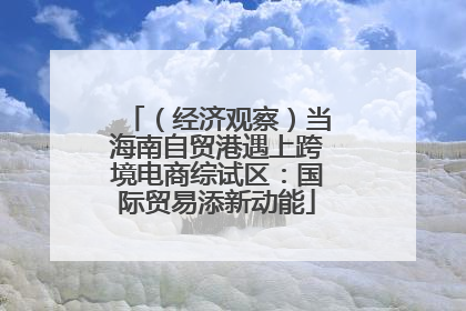 （经济观察）当海南自贸港遇上跨境电商综试区：国际贸易添新动能