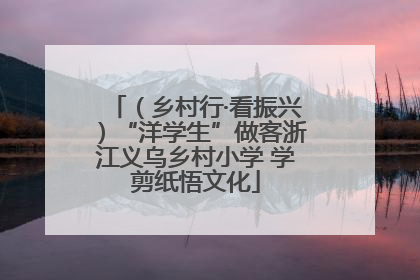（乡村行·看振兴）“洋学生”做客浙江义乌乡村小学 学剪纸悟文化