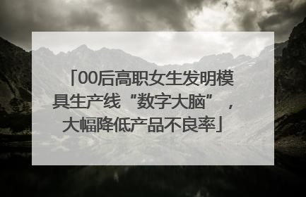 00后高职女生发明模具生产线“数字大脑”，大幅降低产品不良率