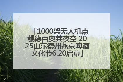 1000架无人机点靓德百奥莱夜空 2025山东德州燕京啤酒文化节6.20启幕