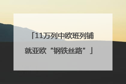 11万列中欧班列铺就亚欧“钢铁丝路”
