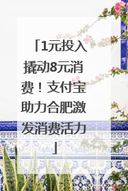 1元投入撬动8元消费！支付宝助力合肥激发消费活力