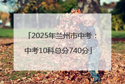 2025年兰州市中考：中考10科总分740分