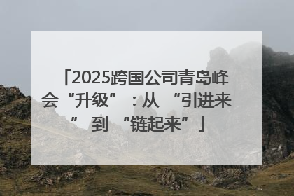 2025跨国公司青岛峰会“升级”：从 “引进来” 到 “链起来”