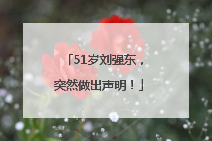 51岁刘强东，突然做出声明！