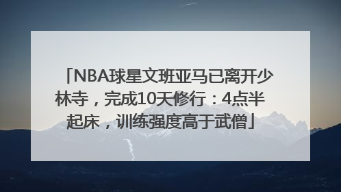 NBA球星文班亚马已离开少林寺，完成10天修行：4点半起床，训练强度高于武僧